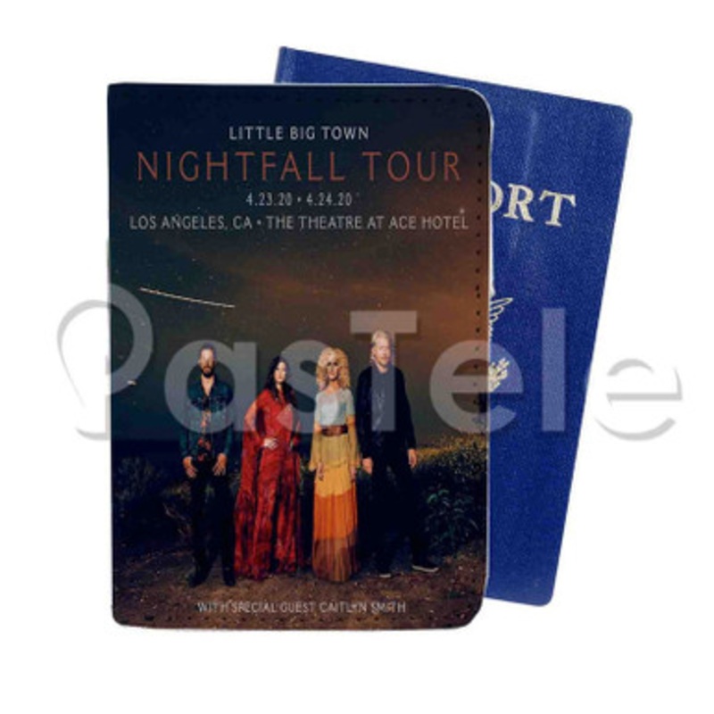 Little Big Town Nightfall Custom Personalized PU Leather Passport Travel Baggage Cover