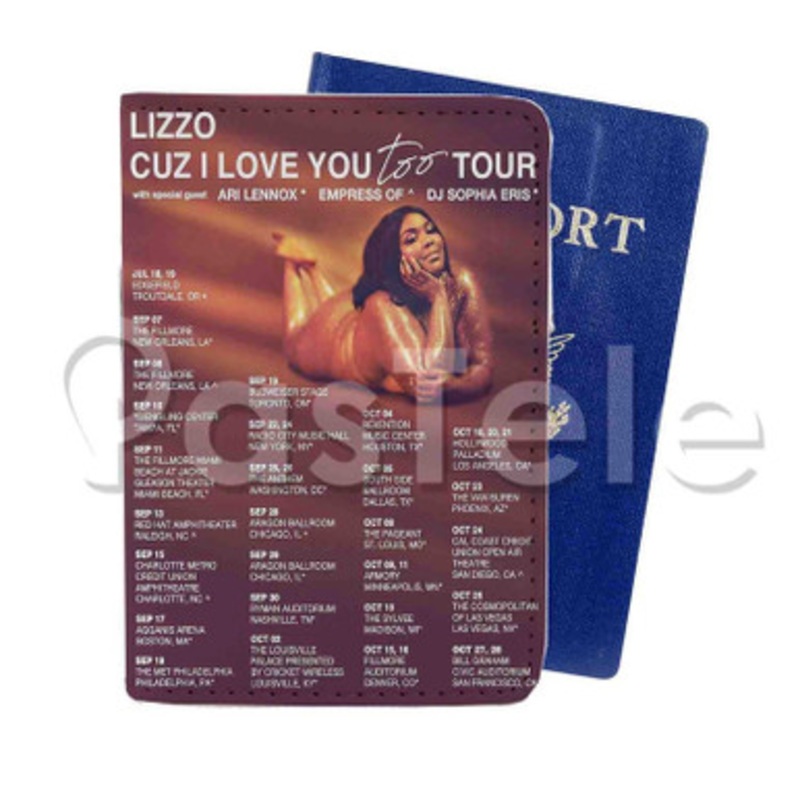 Lizzo Cuz I Love You Tour Custom Personalized PU Leather Passport Travel Baggage Cover