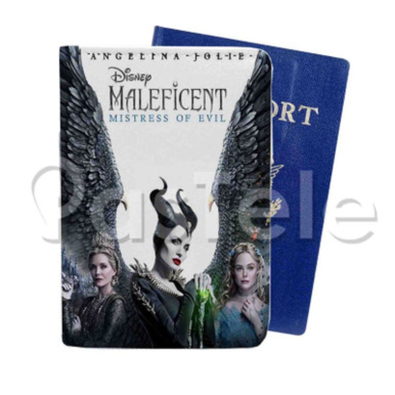 Maleficent Mistress of Evil Custom Personalized PU Leather Passport Travel Baggage Cover