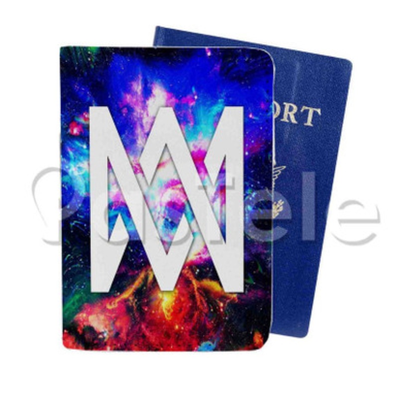 marcus and martinus galaxy Custom Personalized PU Leather Passport Travel Baggage Cover