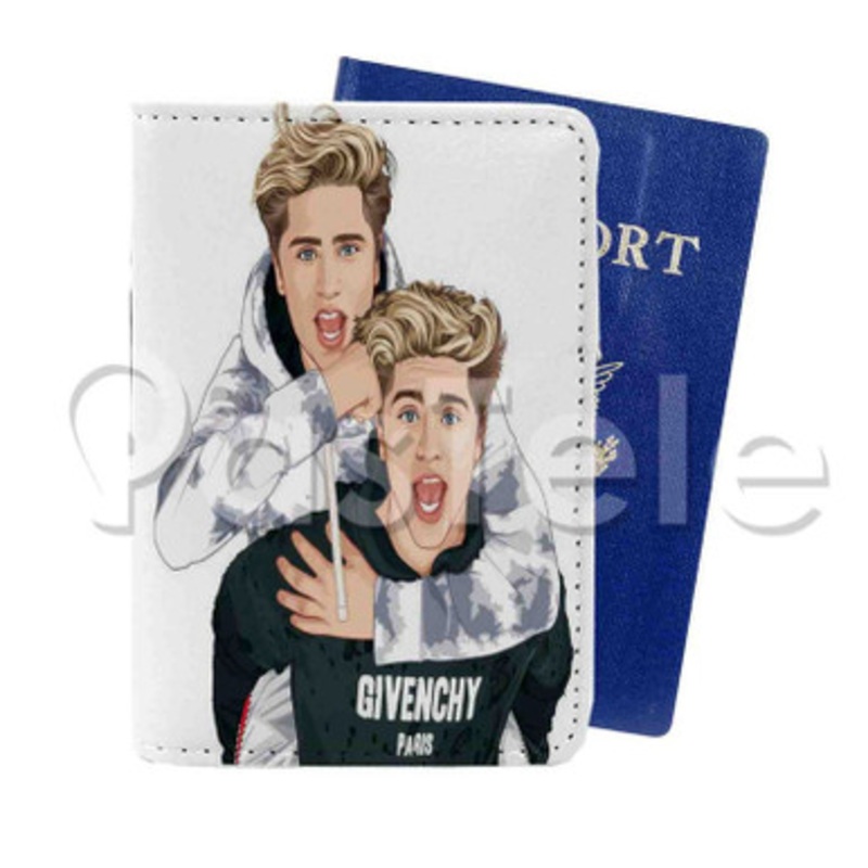 Martinez Twins Custom Personalized PU Leather Passport Travel Baggage Cover