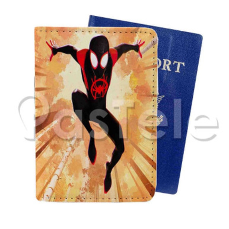 Marvel Spider Man Into the Spider Verse Custom Personalized PU Leather Passport Travel Baggage Cover