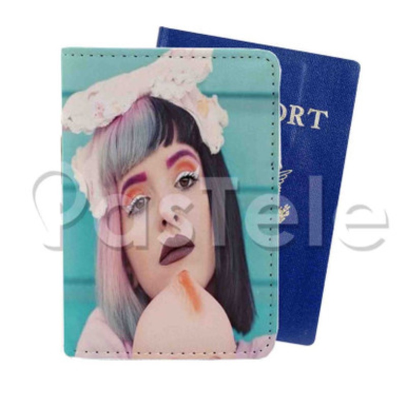 melanie martinez Custom Personalized PU Leather Passport Travel Baggage Cover