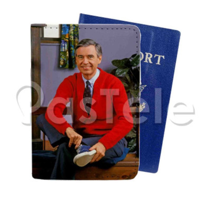 Mister Rogers Custom Personalized PU Leather Passport Travel Baggage Cover