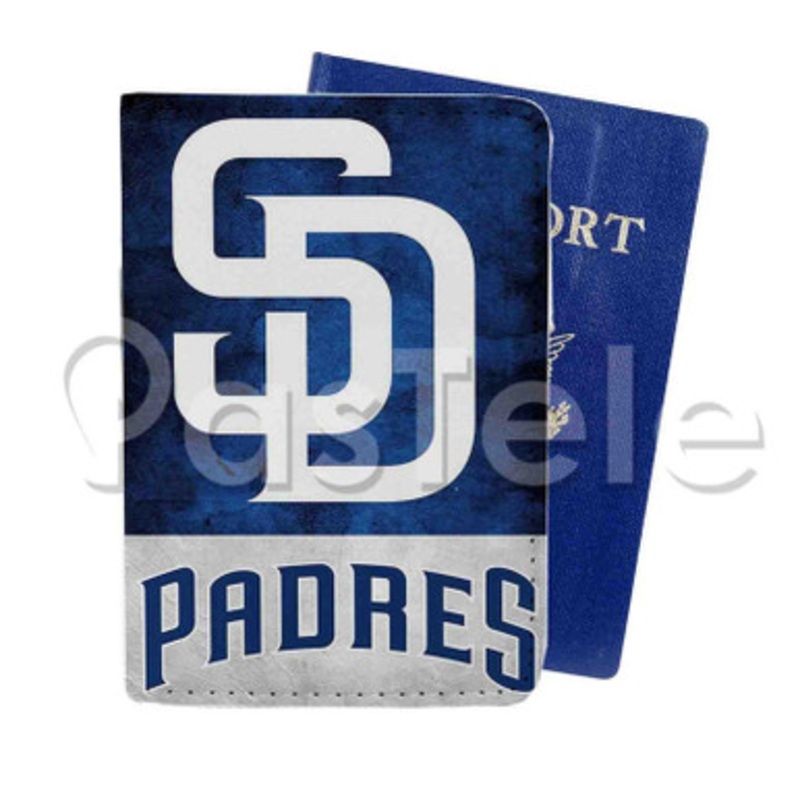 MLB San Diego Padres Custom Personalized PU Leather Passport Travel Baggage Cover