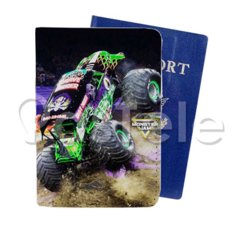 Monster Jam Grave Digger 2 Custom Personalized PU Leather Passport Travel Baggage Cover