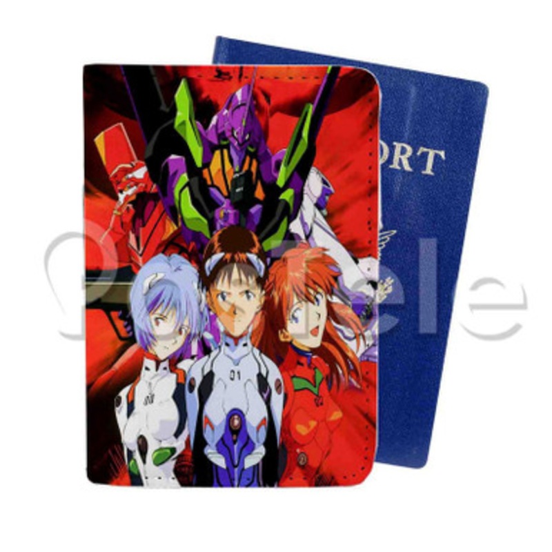 Neon Genesis Evangelion Custom Personalized PU Leather Passport Travel Baggage Cover