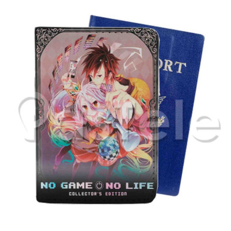 No Game No Life Custom Personalized PU Leather Passport Travel Baggage Cover