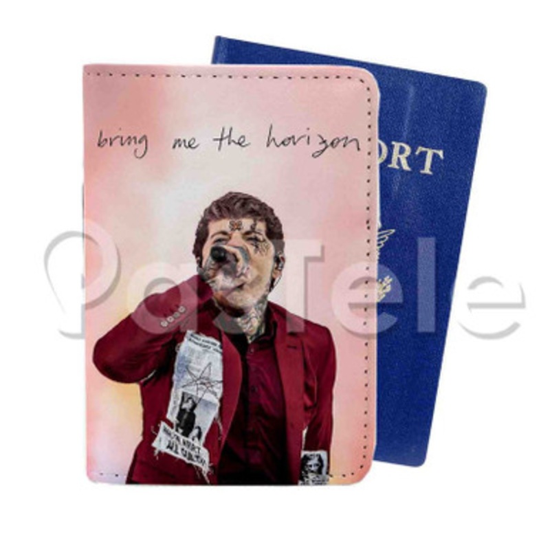 Oliver Sykes BMTH Custom Personalized PU Leather Passport Travel Baggage Cover