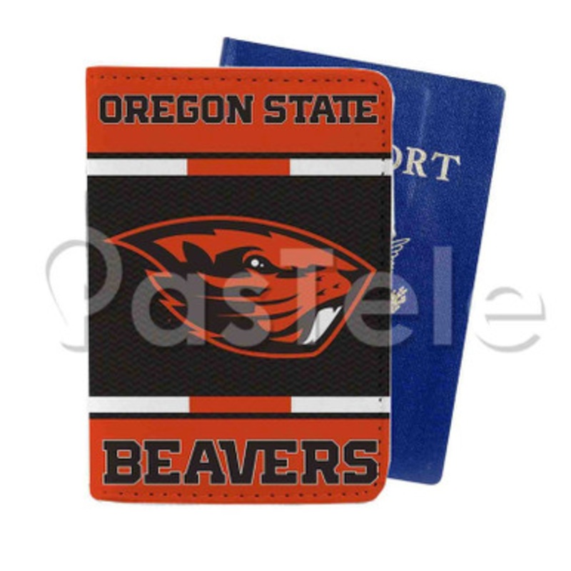Oregon State University Custom Personalized PU Leather Passport Travel Baggage Cover