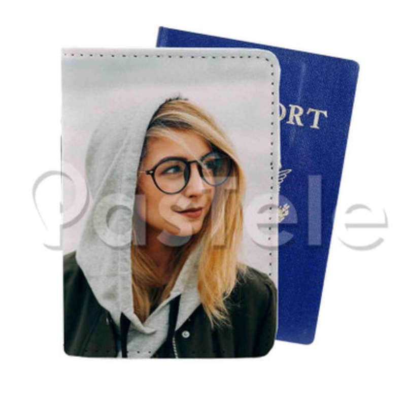 Pastele Zoella Custom Passport Wallet Case With Credit Card Holder Personalized PU Leather Travel Trip Vacation Baggage Cover