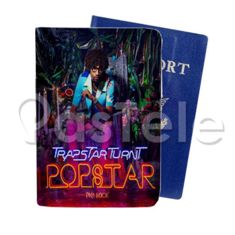 Pn B Rock Trapstar Turnt Popstar Custom Personalized PU Leather Passport Travel Baggage Cover