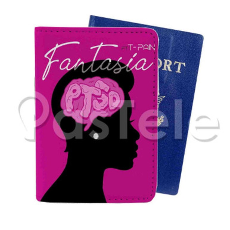 PTSD Fantasia Feat T Pain Custom Personalized PU Leather Passport Travel Baggage Cover