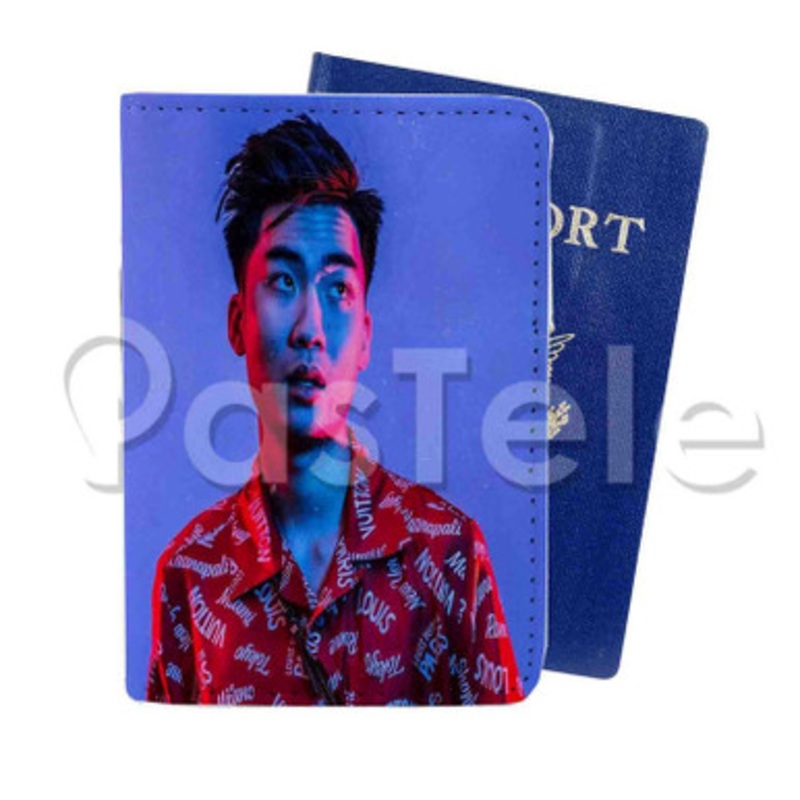 Ricegum Custom Personalized PU Leather Passport Travel Baggage Cover