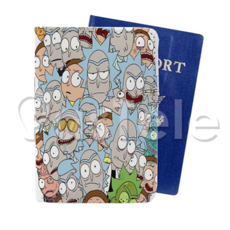 Rick and Morty Outnumbered Custom Personalized PU Leather Passport Travel Baggage Cover