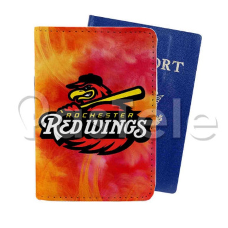 Rochester Red Wings Custom Personalized PU Leather Passport Travel Baggage Cover
