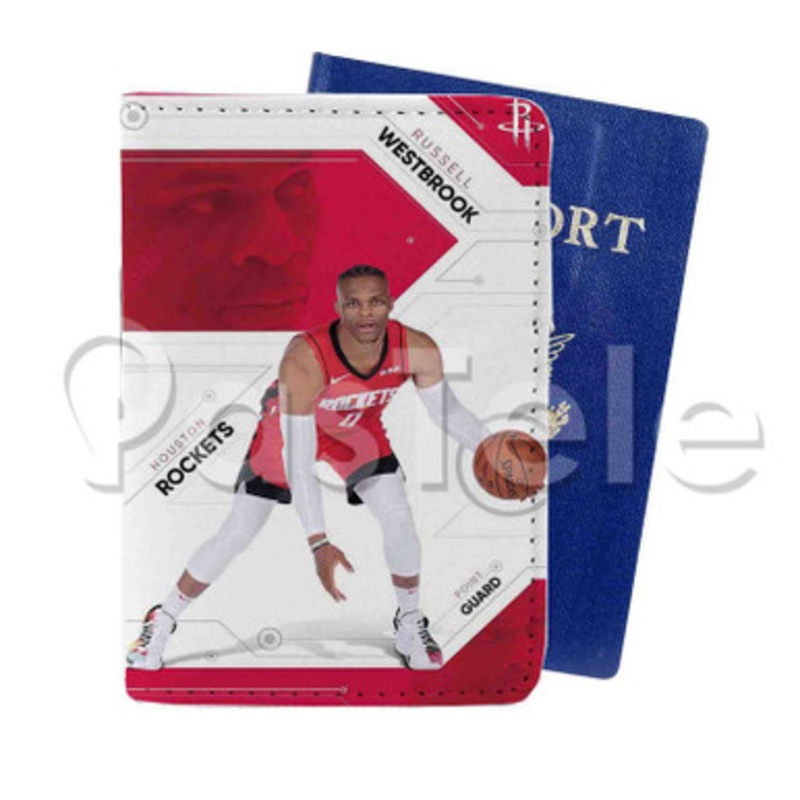 Russell Westbrook Houston Rockets NBA Custom Personalized PU Leather Passport Travel Baggage Cover