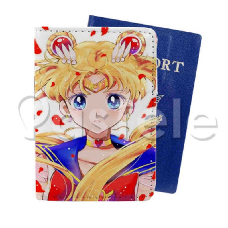 Sailor Moon Custom Personalized PU Leather Passport Travel Baggage Cover