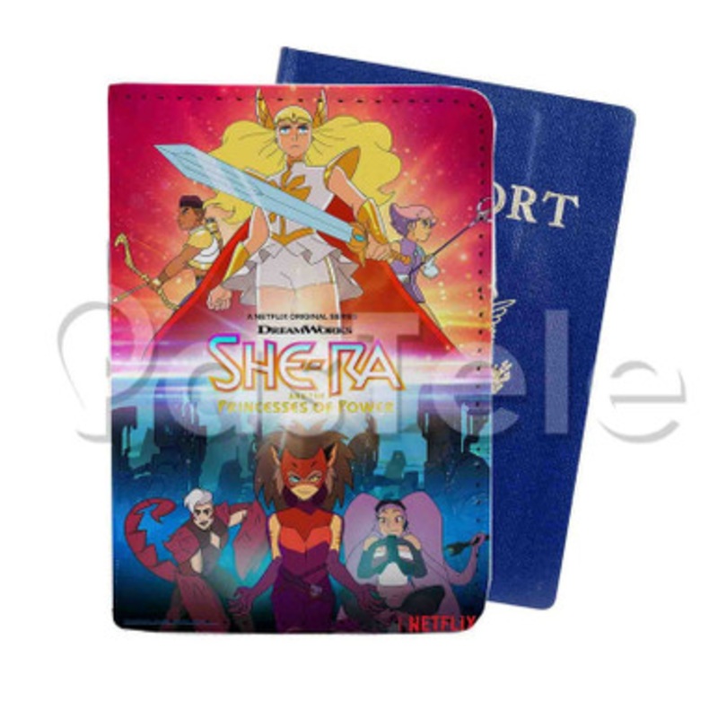 She Ra and the Princesses of Power Custom Personalized PU Leather Passport Travel Baggage Cover