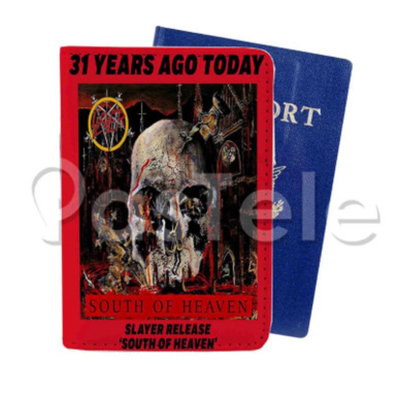 Slayer south of haven Custom Personalized PU Leather Passport Travel Baggage Cover