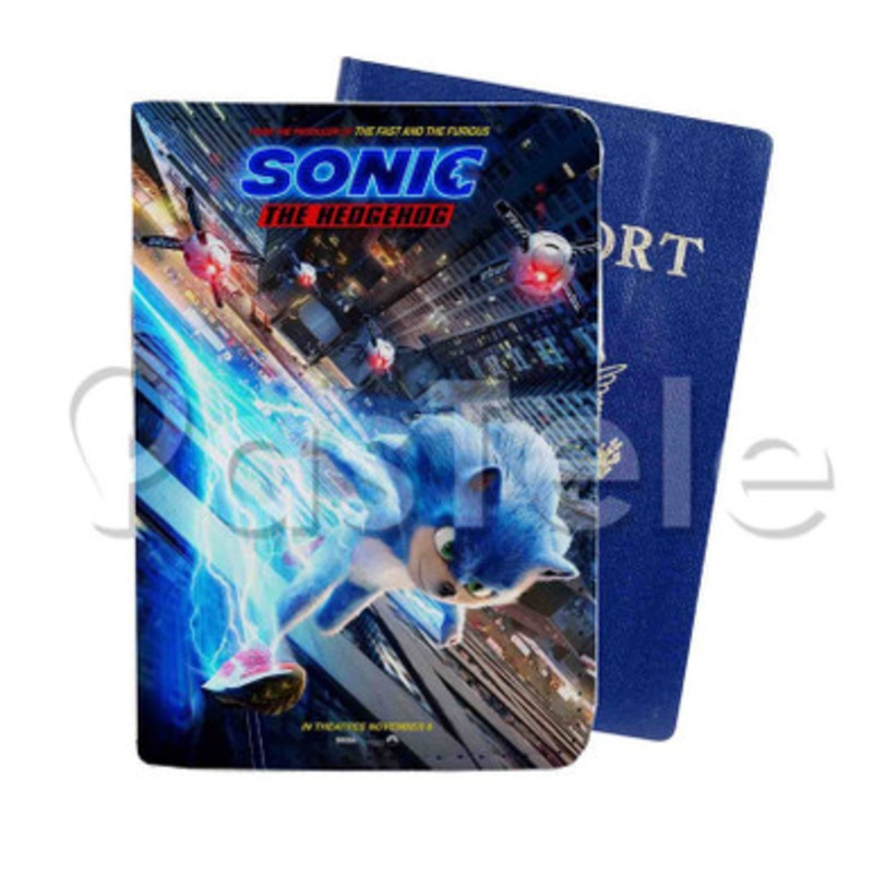 Sonic The Hedgehog Custom Personalized PU Leather Passport Travel Baggage Cover