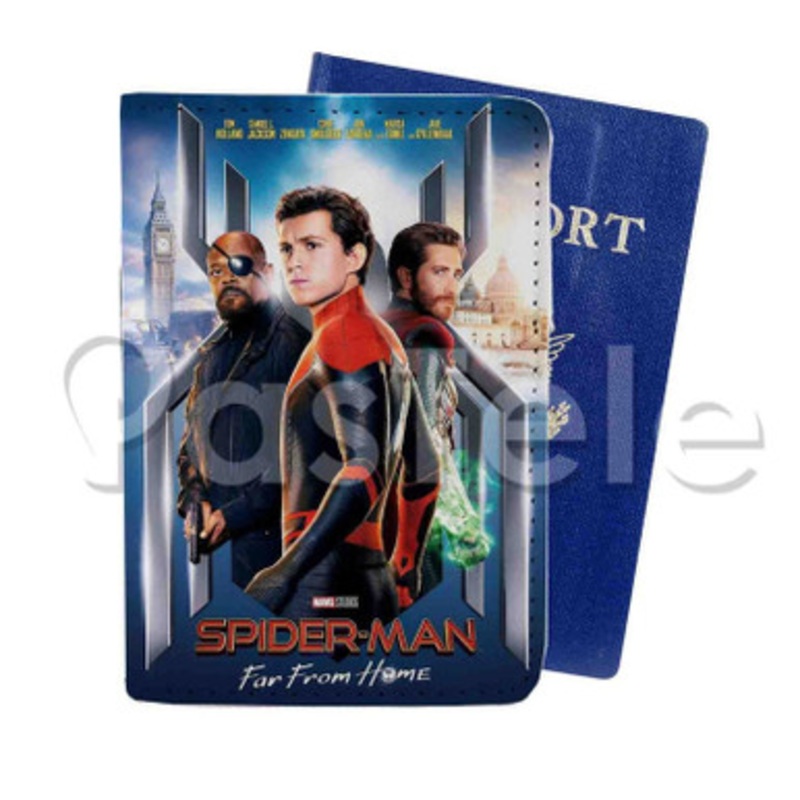 Spider Man Far From Home 2 Custom Personalized PU Leather Passport Travel Baggage Cover
