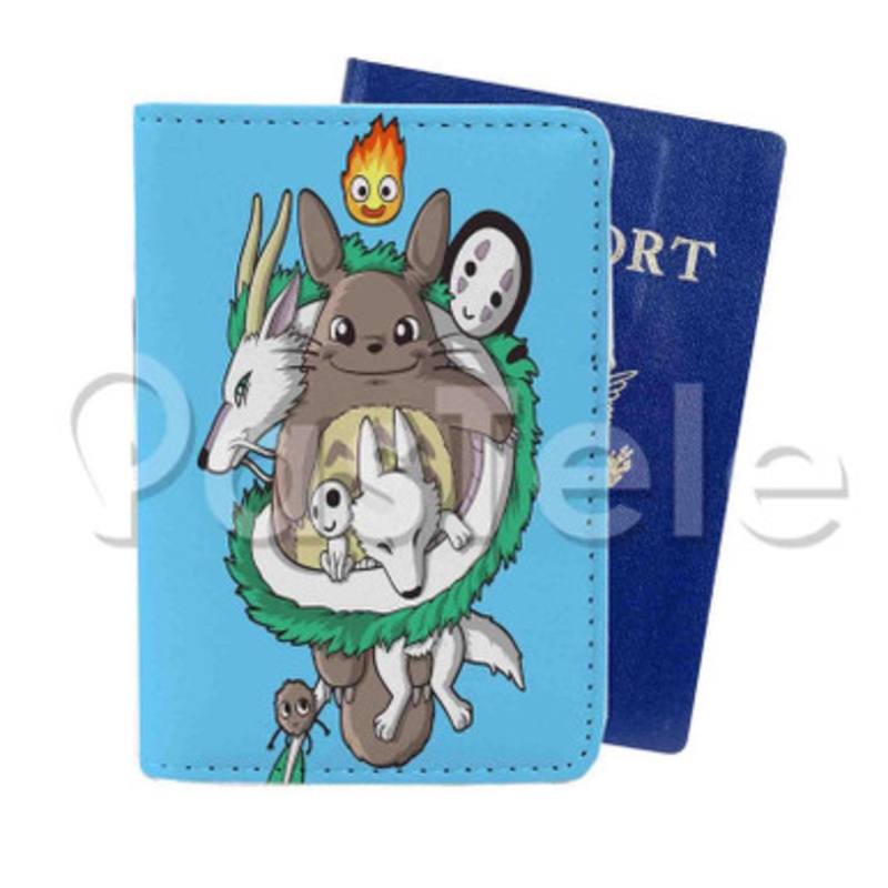 Studio Ghibli Custom Personalized PU Leather Passport Travel Baggage Cover