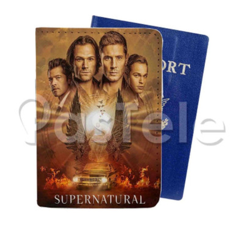 Supernatural Season 15 Custom Personalized PU Leather Passport Travel Baggage Cover