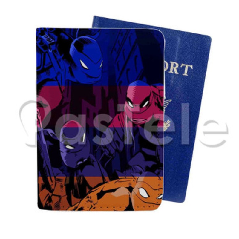 Teenage Mutant Ninja Turtles Custom Personalized PU Leather Passport Travel Baggage Cover