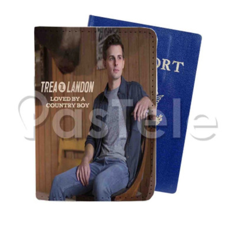 Trea Landon Loved by a Country Boy Custom Personalized PU Leather Passport Travel Baggage Cover