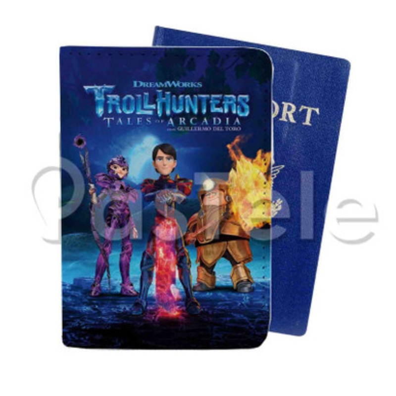 Trollhunters Custom Personalized PU Leather Passport Travel Baggage Cover