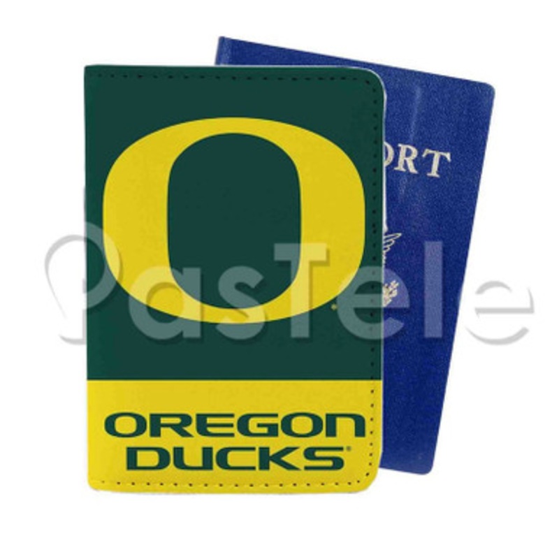 University of Oregon Ducks Custom Personalized PU Leather Passport Travel Baggage Cover