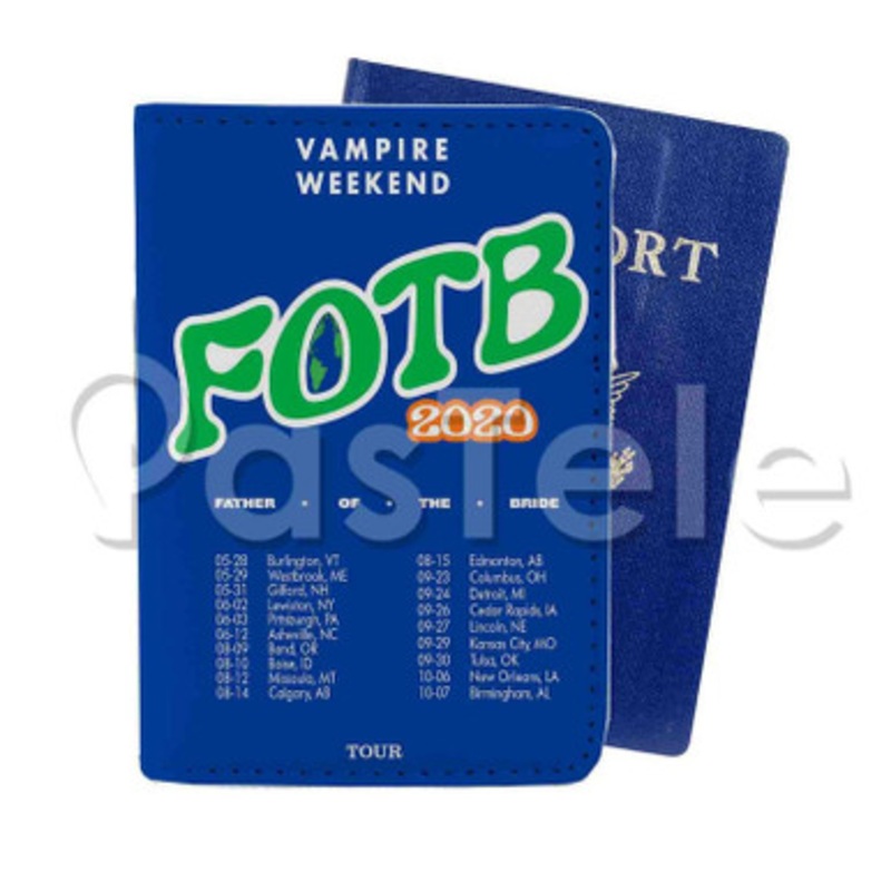 Vampire Weekend Custom Personalized PU Leather Passport Travel Baggage Cover