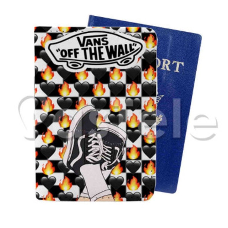 Vans Checkerboard Custom Personalized PU Leather Passport Travel Baggage Cover