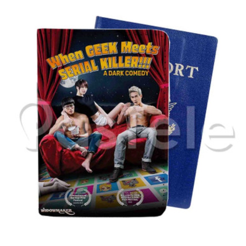 When Geek Meets Serial Killer Custom Personalized PU Leather Passport Travel Baggage Cover