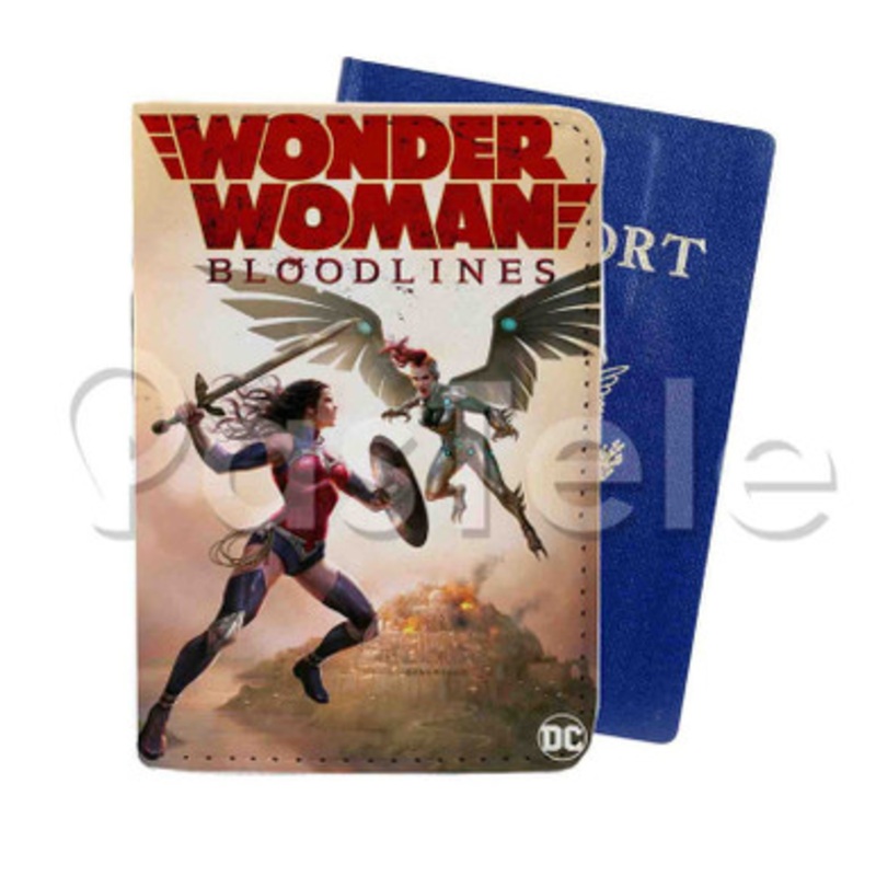 Wonder Woman Bloodlines Custom Personalized PU Leather Passport Travel Baggage Cover