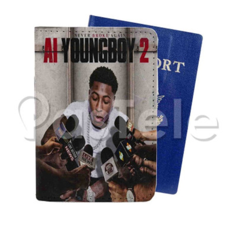 Young Boy Never Broke Again Make No Sense Custom Personalized PU Leather Passport Travel Baggage Cover