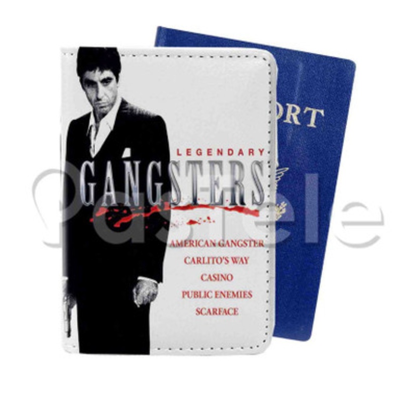 Legendary Gangsters Custom Personalized PU Leather Passport Travel Baggage Cover