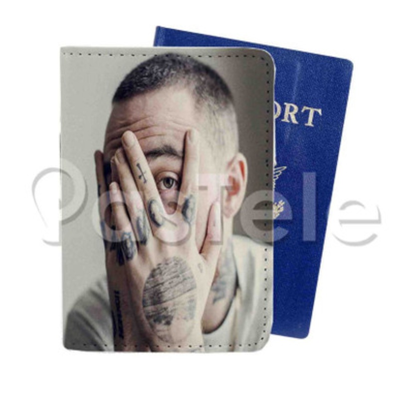 mac miller Custom Personalized PU Leather Passport Travel Baggage Cover