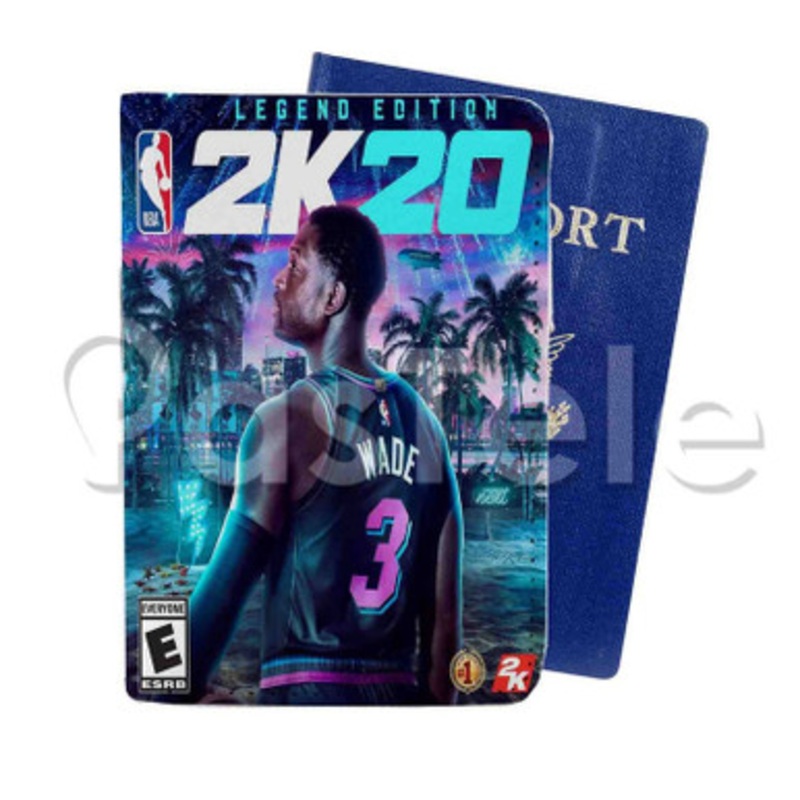 NBA 2 K20 Legend Edition Custom Personalized PU Leather Passport Travel Baggage Cover