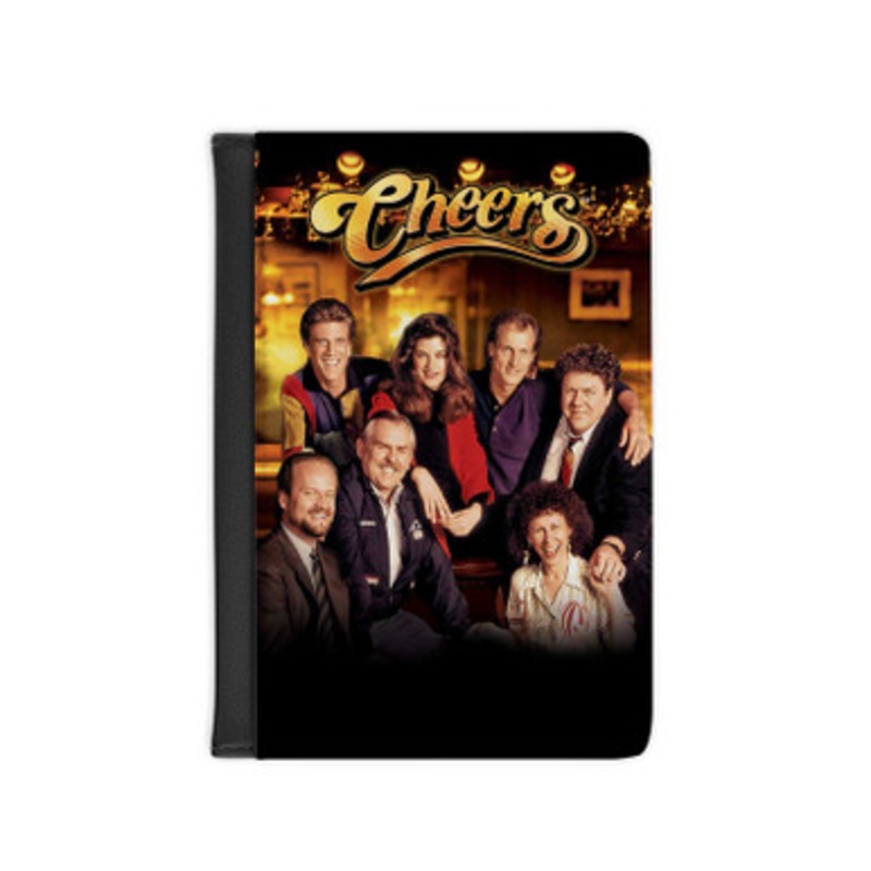 Pastele Cheers Movie Leather Custom Passport Cover Accessory Gift for Traveler Card Holder and Credit Card ID Holder