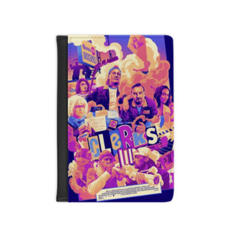 Pastele Clerks 3 Art Leather Custom Passport Cover Accessory Gift for Traveler Card Holder and Credit Card ID Holder