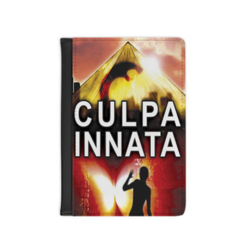 Pastele Culpa Innata Leather Custom Passport Cover Accessory Gift for Traveler Card Holder and Credit Card ID Holder