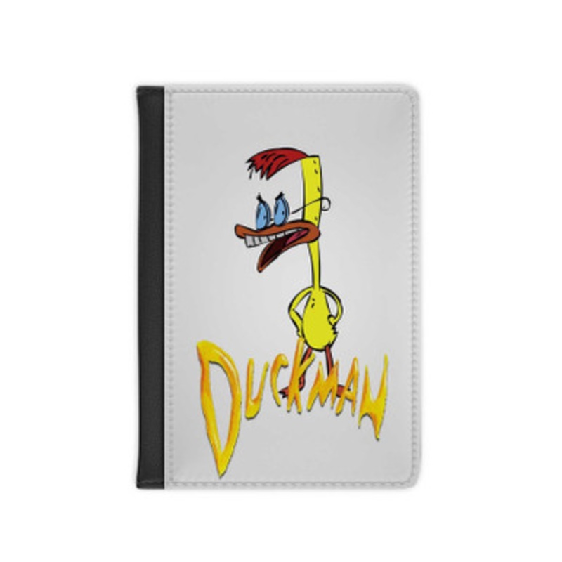 Pastele Duckman Leather Custom Passport Cover Accessory Gift for Traveler Card Holder and Credit Card ID Holder