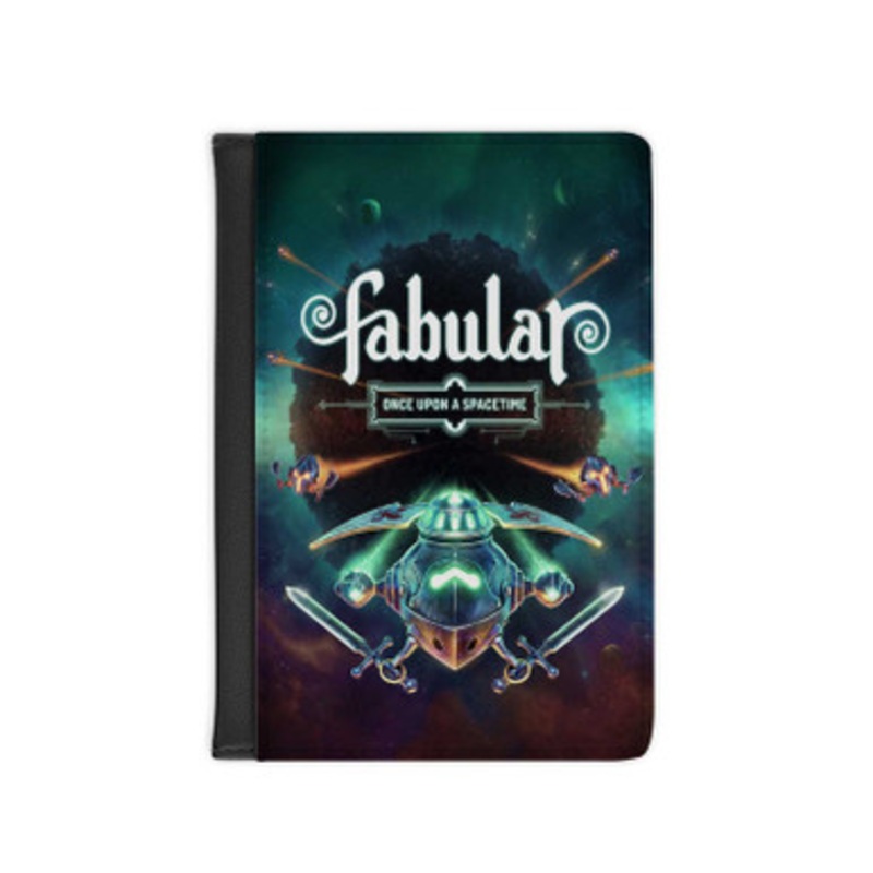 Pastele Fabular Once Upon a Spacetime Leather Custom Passport Cover Accessory Gift for Traveler Card Holder and Credit Card ID Holder