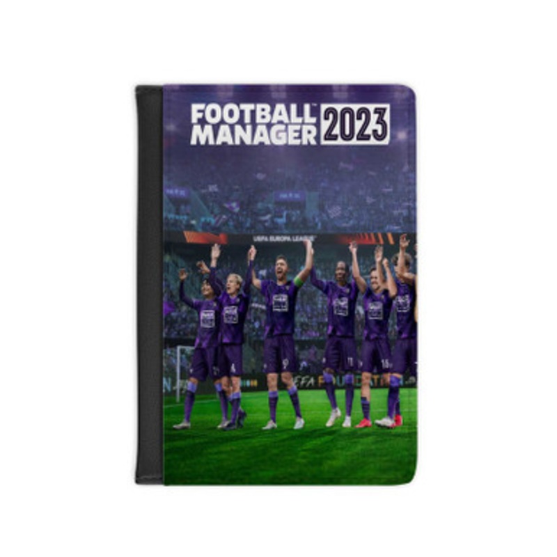Pastele Football Manager 2023 Leather Custom Passport Cover Accessory Gift for Traveler Card Holder and Credit Card ID Holder