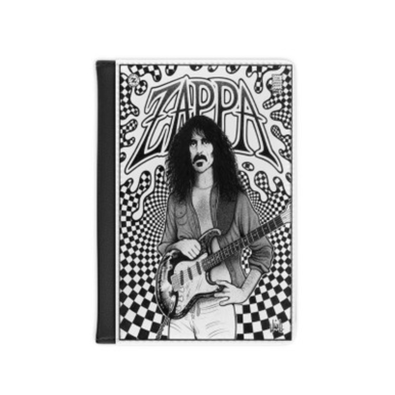 Pastele Frank Zappa Art Leather Custom Passport Cover Accessory Gift for Traveler Card Holder and Credit Card ID Holder