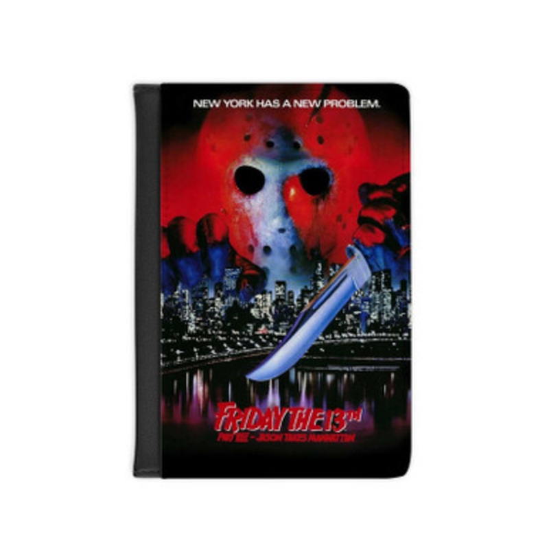 Pastele Friday The 13th 8 New York Leather Custom Passport Cover Accessory Gift for Traveler Card Holder and Credit Card ID Holder