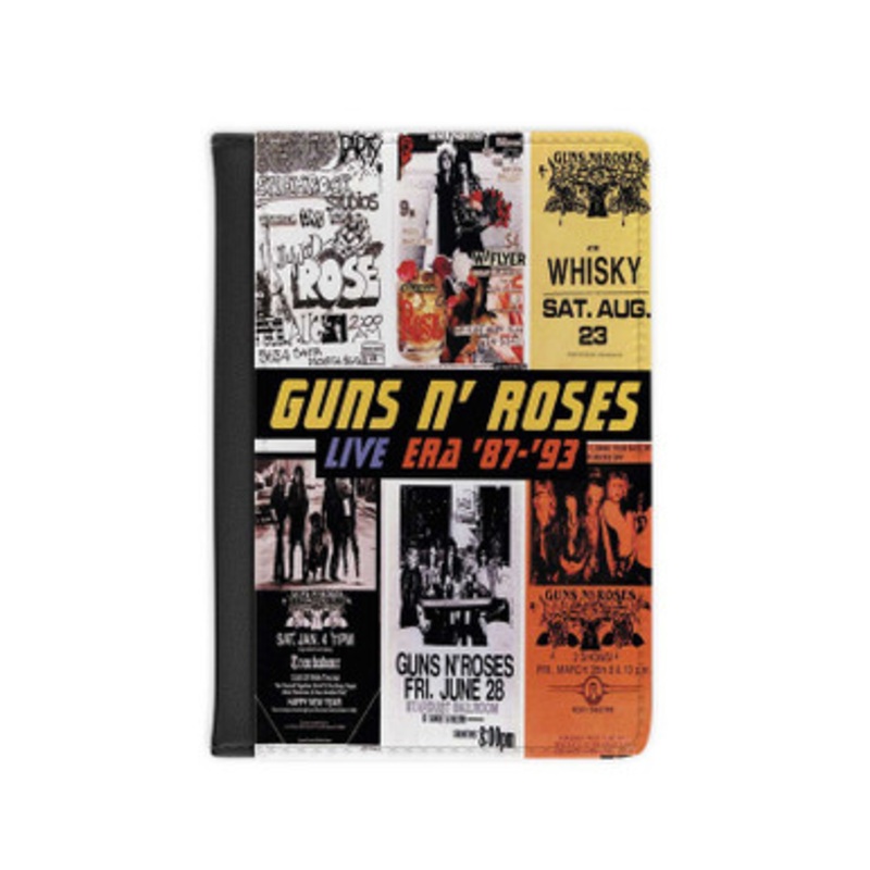 Pastele Guns N Roses Live Era 87 93 1999 Leather Custom Passport Cover Accessory Gift for Traveler Card Holder and Credit Card ID Holder