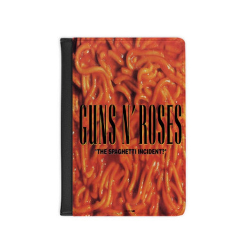 Pastele Guns N Roses The Spaghetti Incident 1993 Leather Custom Passport Cover Accessory Gift for Traveler Card Holder and Credit Card ID Holder